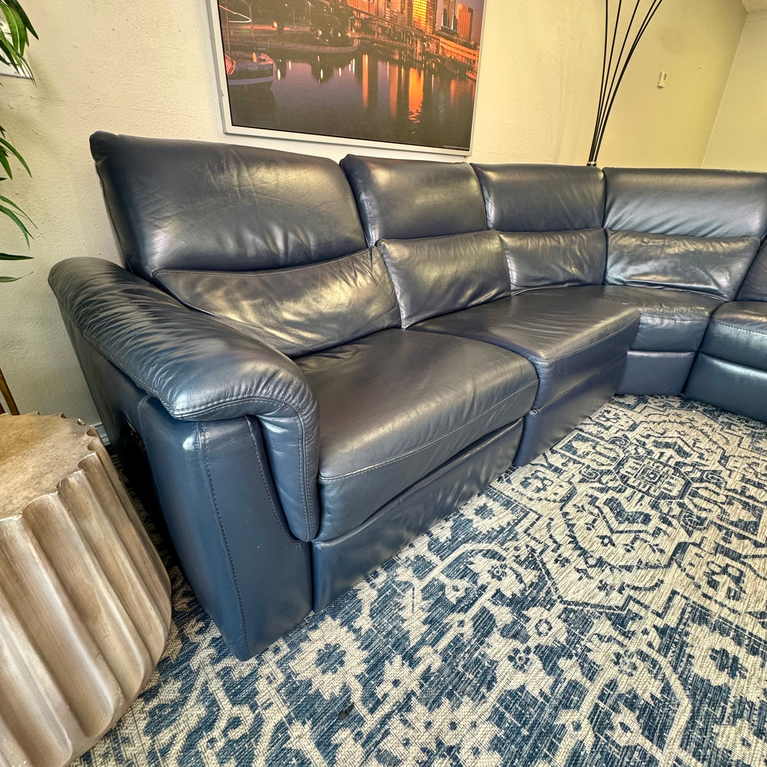Natuzzi - Italian Leather Power Reclining Sectional