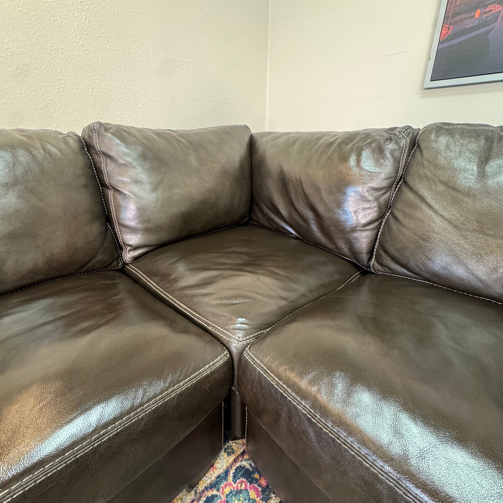 Top Grain Leather Sectional Couch