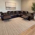Natuzzi - Dual Power Reclining Leather Sectional