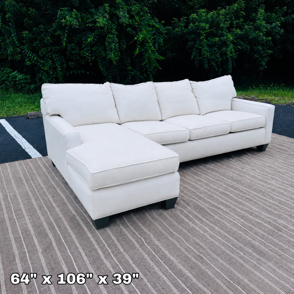 White Drexel Heritage L Shape Sectional