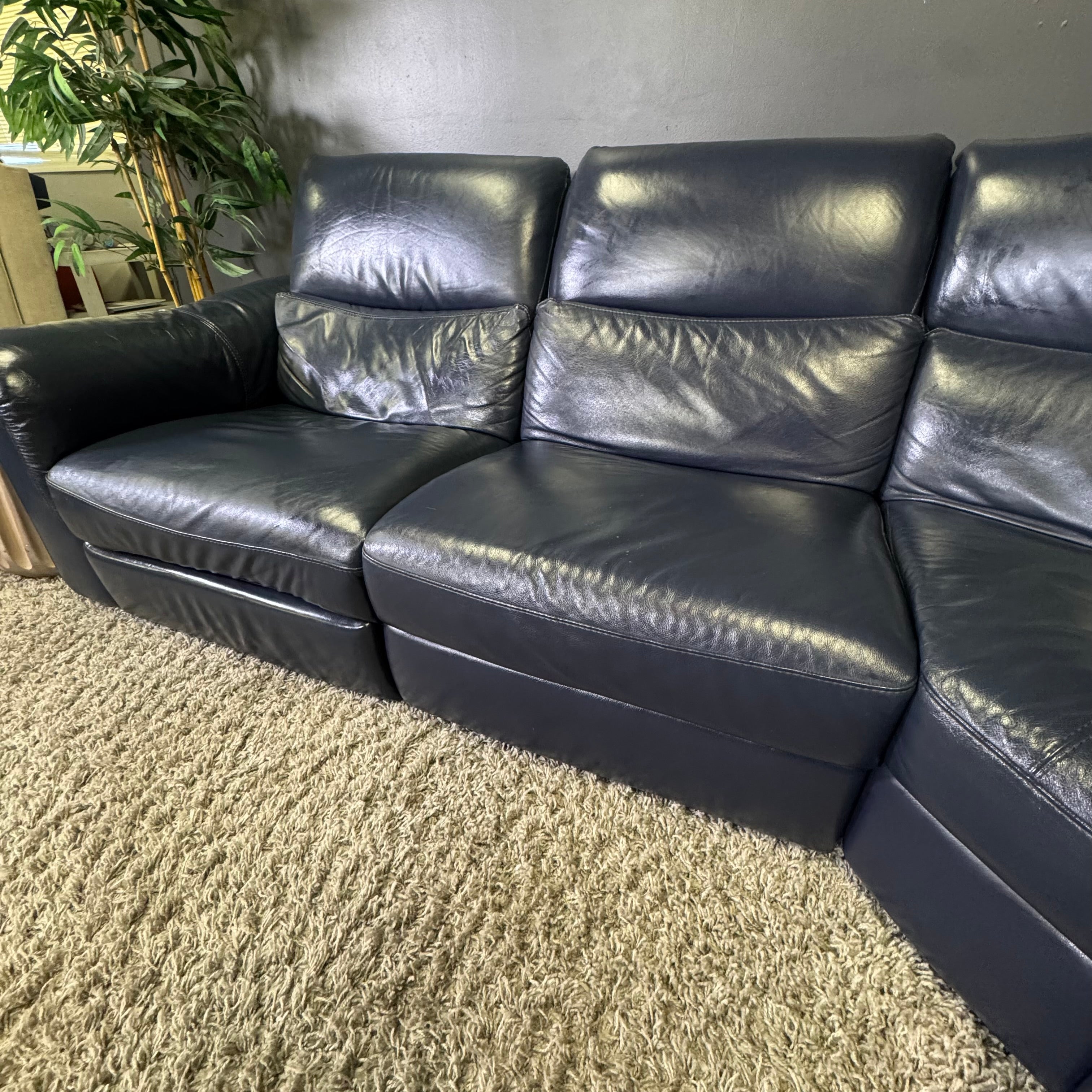 Natuzzi - Italian Leather Power Reclining Sectional