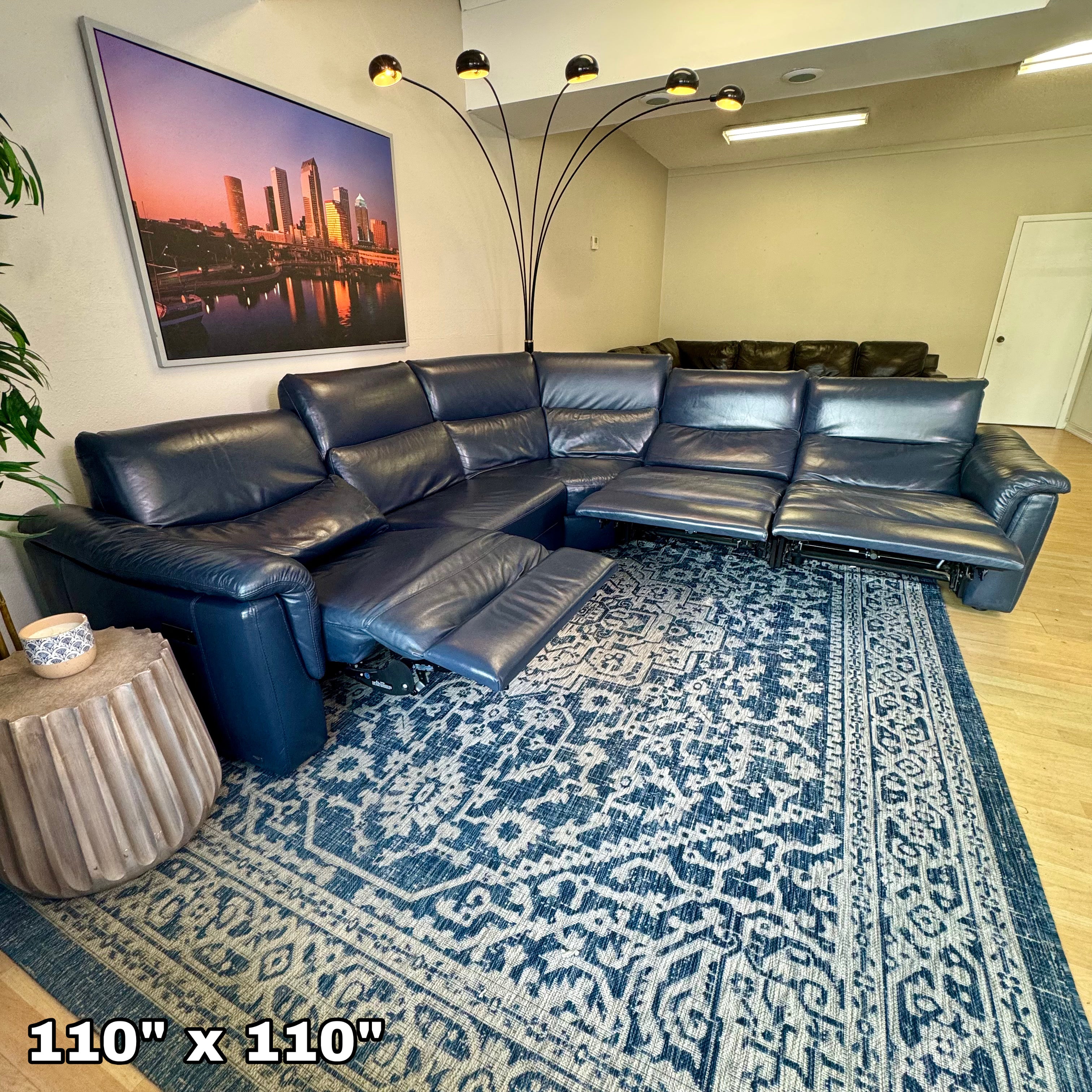 Natuzzi - Italian Leather Power Reclining Sectional