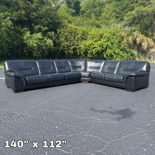Casa Novalia - Italian Black Leather Sectional