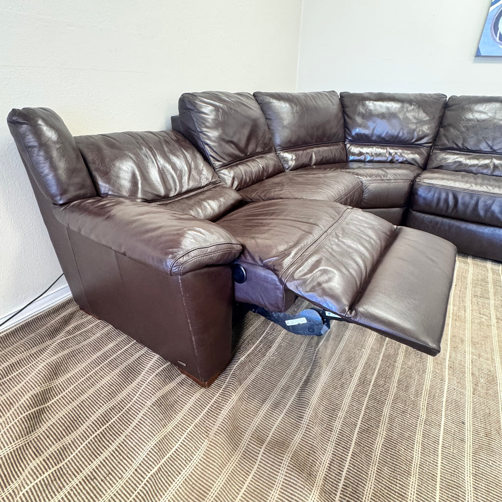 Natuzzi - Dual Power Reclining Leather Sectional