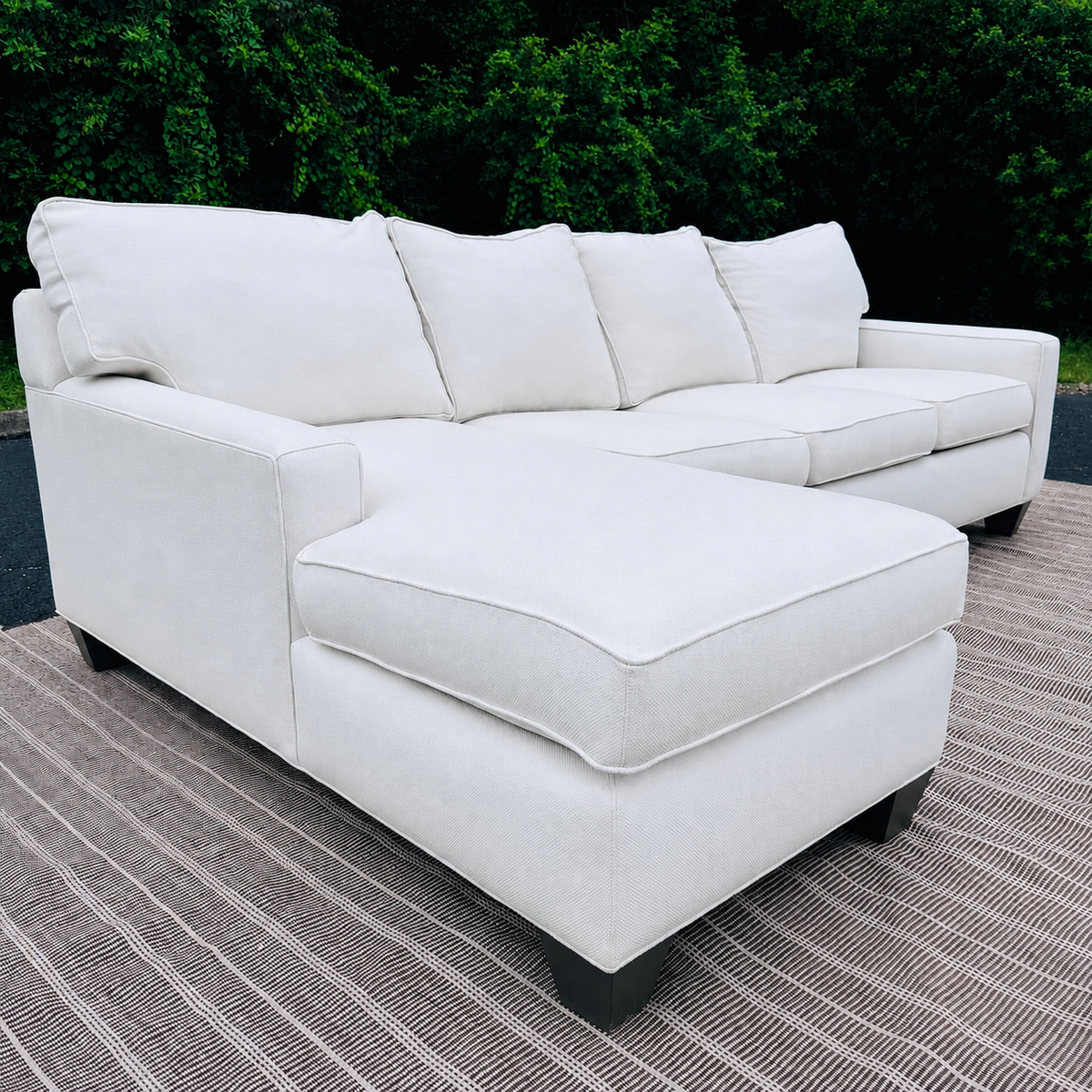 White Drexel Heritage L Shape Sectional