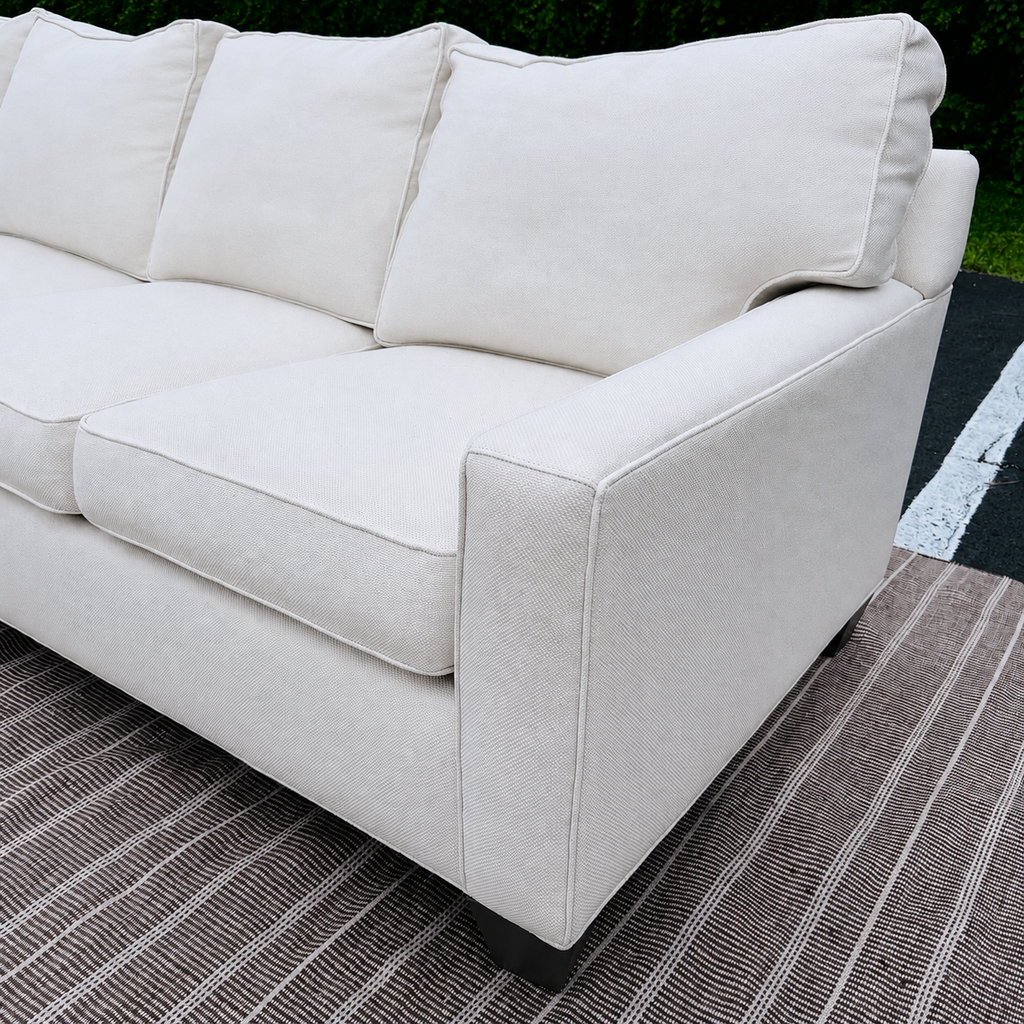 White Drexel Heritage L Shape Sectional