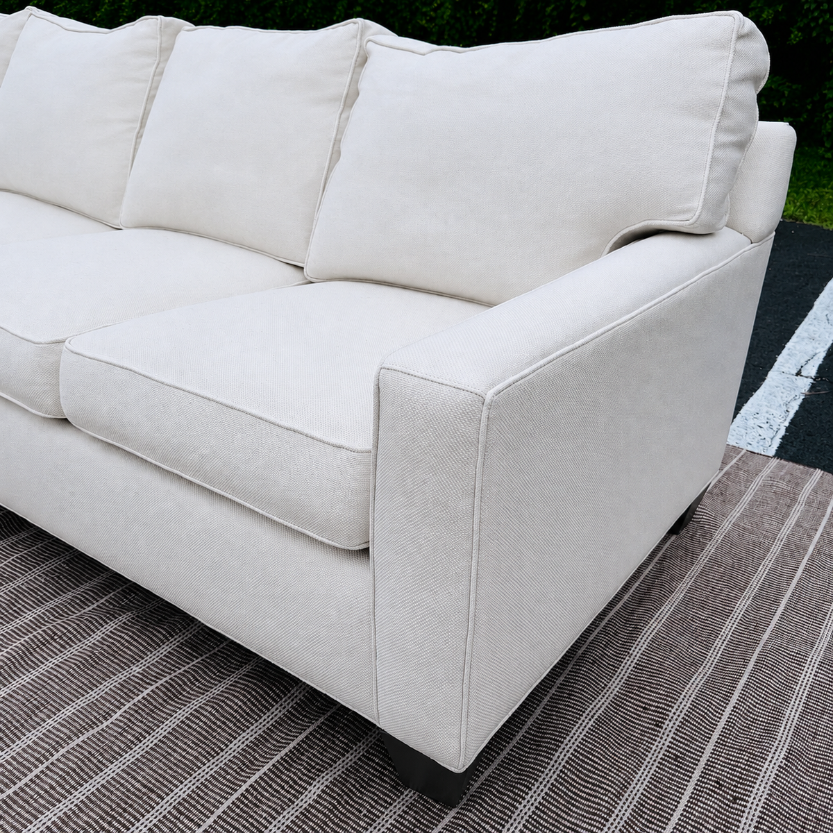 White Drexel Heritage L Shape Sectional