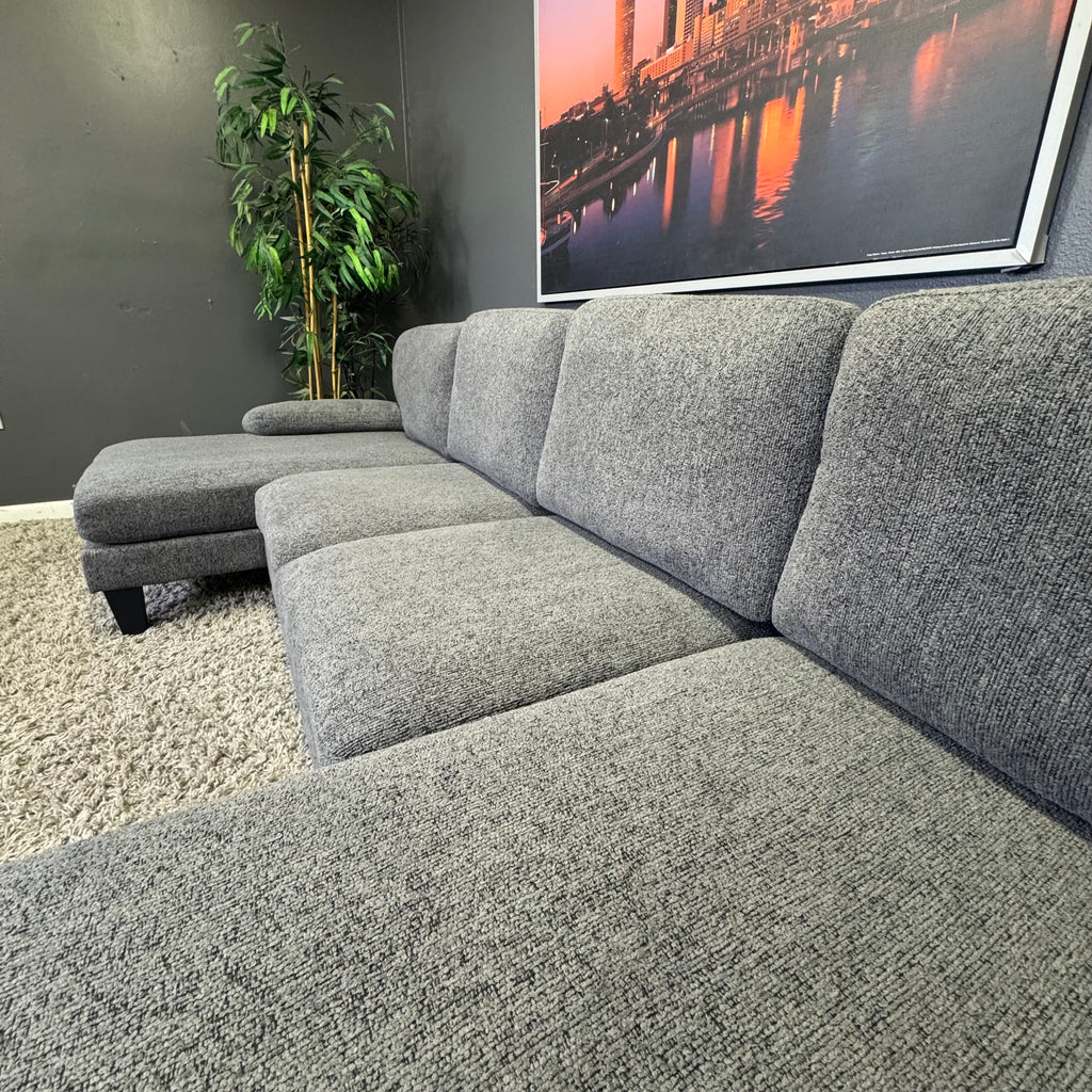 Gray Double Chaise Sectional Couch