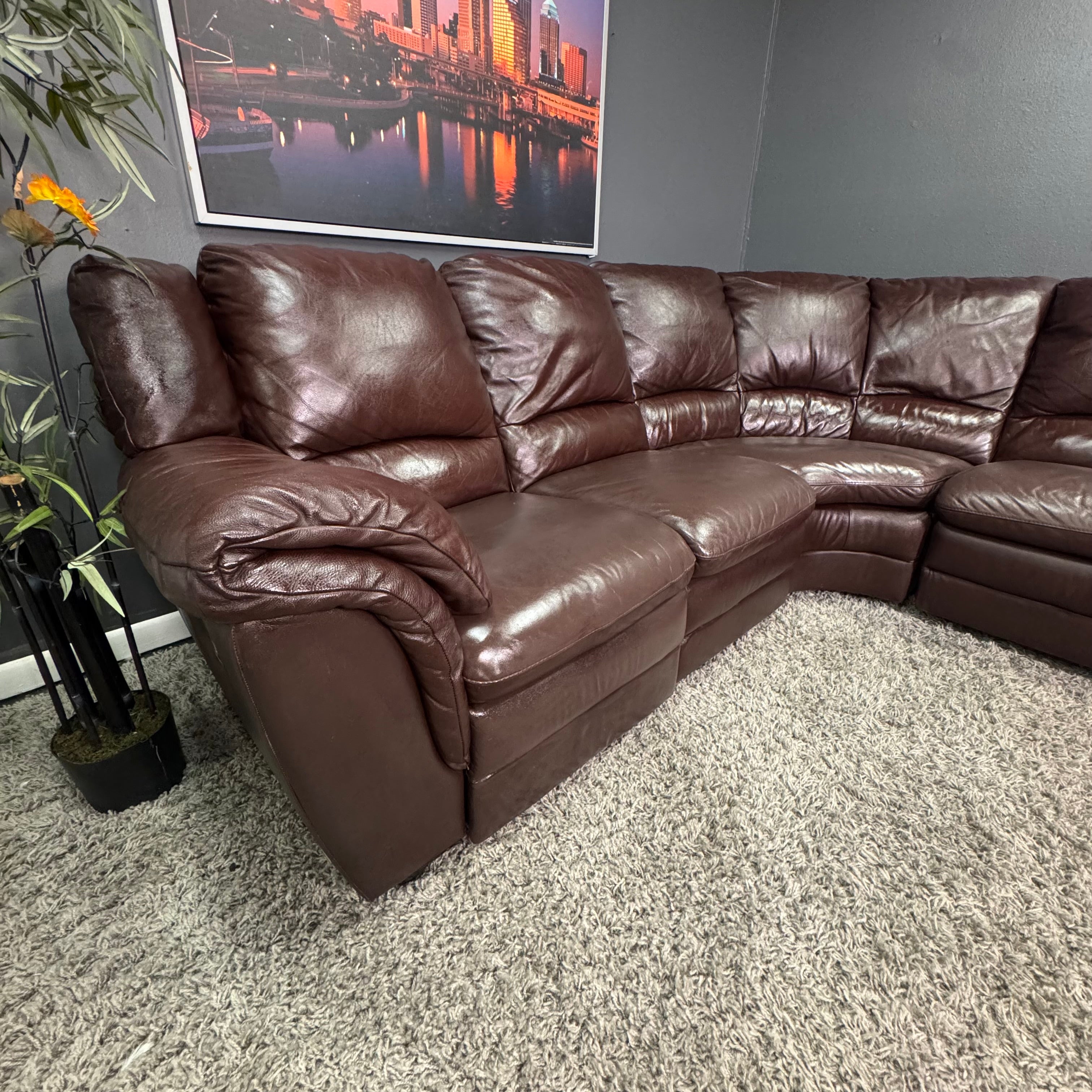 Natuzzi Italia - Italian Leather Reclining Sectional