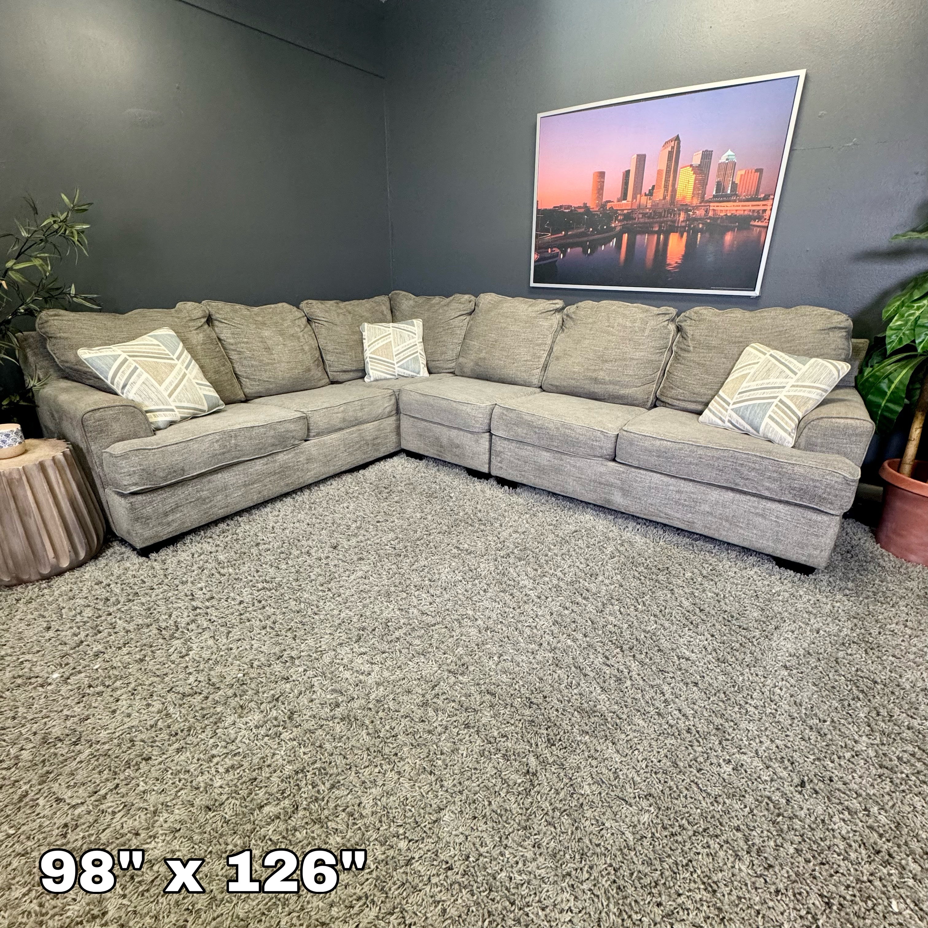 Ashley - Gray L Shape Sectional