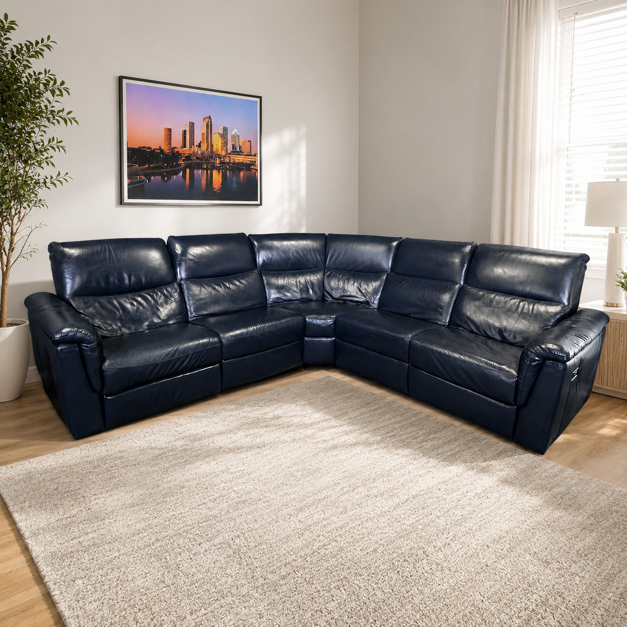 Natuzzi - Italian Leather Power Reclining Sectional