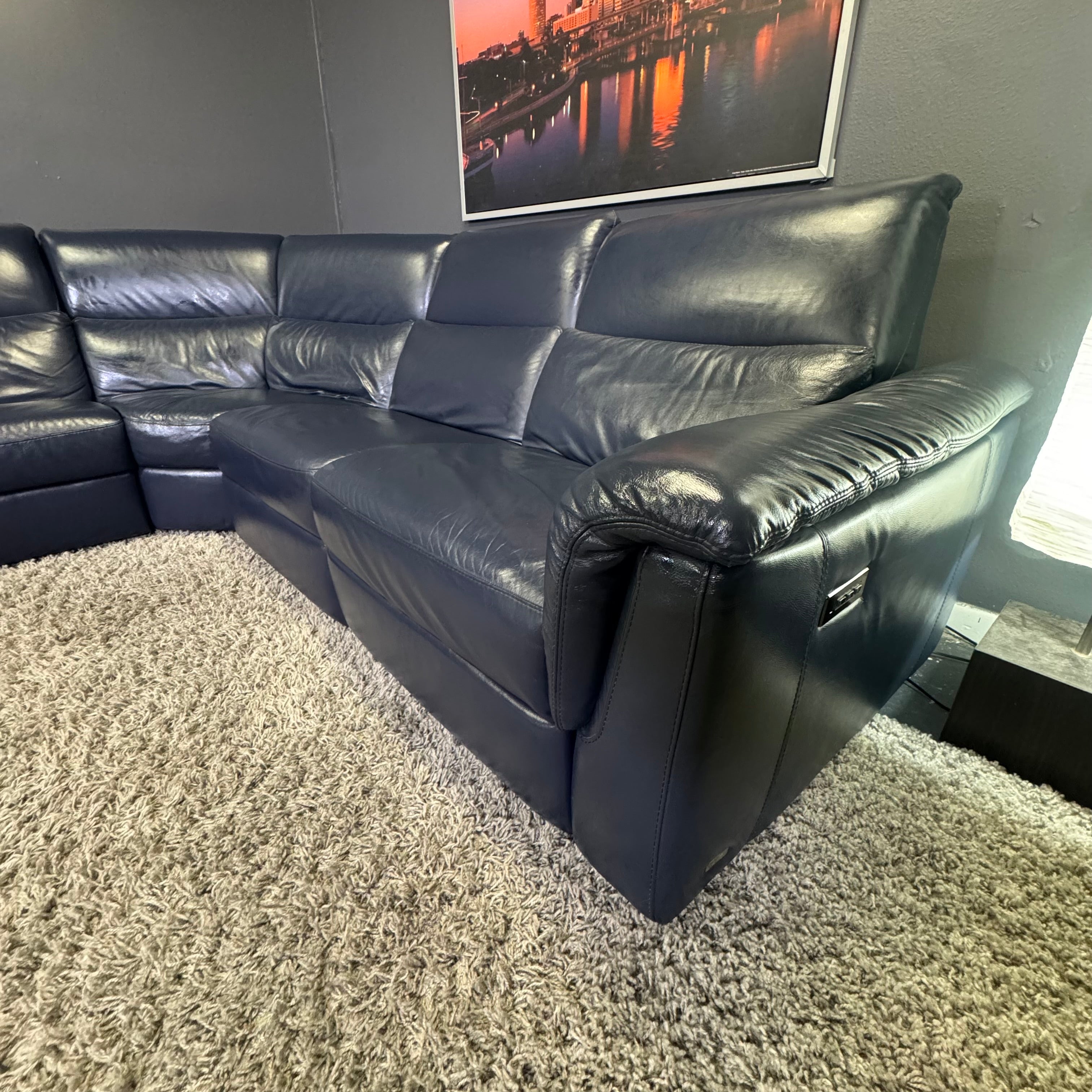 Natuzzi - Italian Leather Power Reclining Sectional