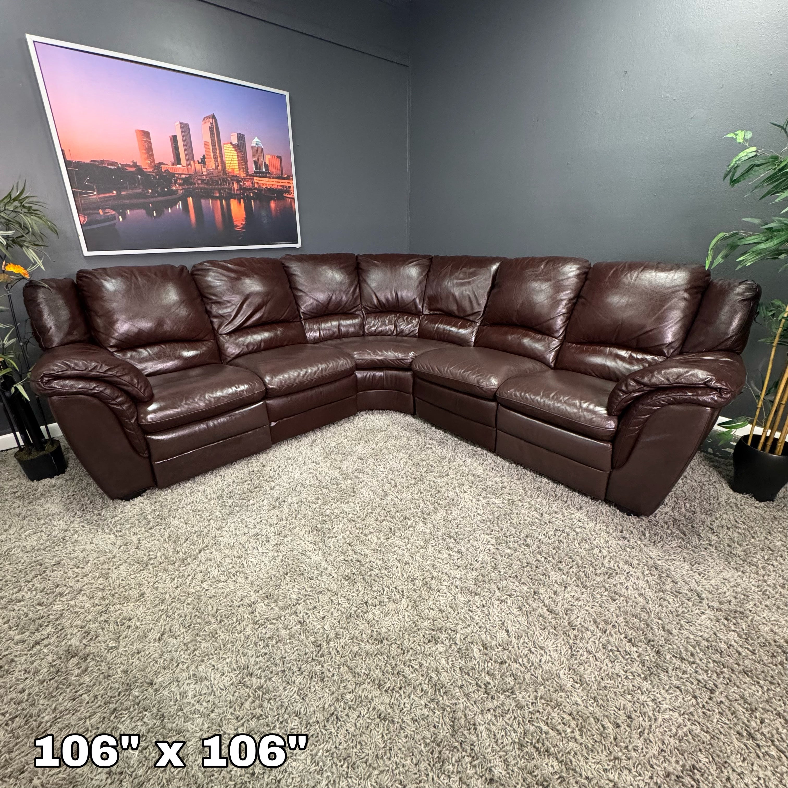 Natuzzi Italia - Italian Leather Reclining Sectional