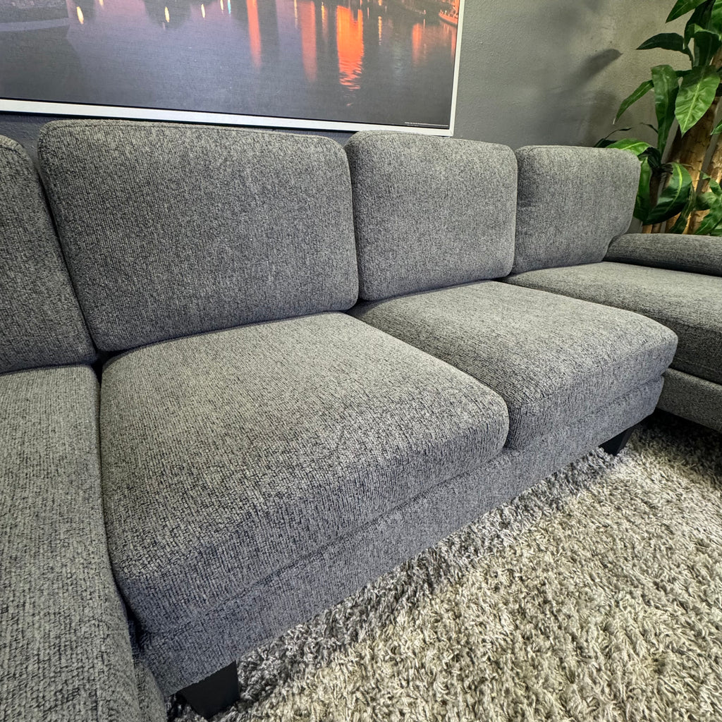 Gray Double Chaise Sectional Couch