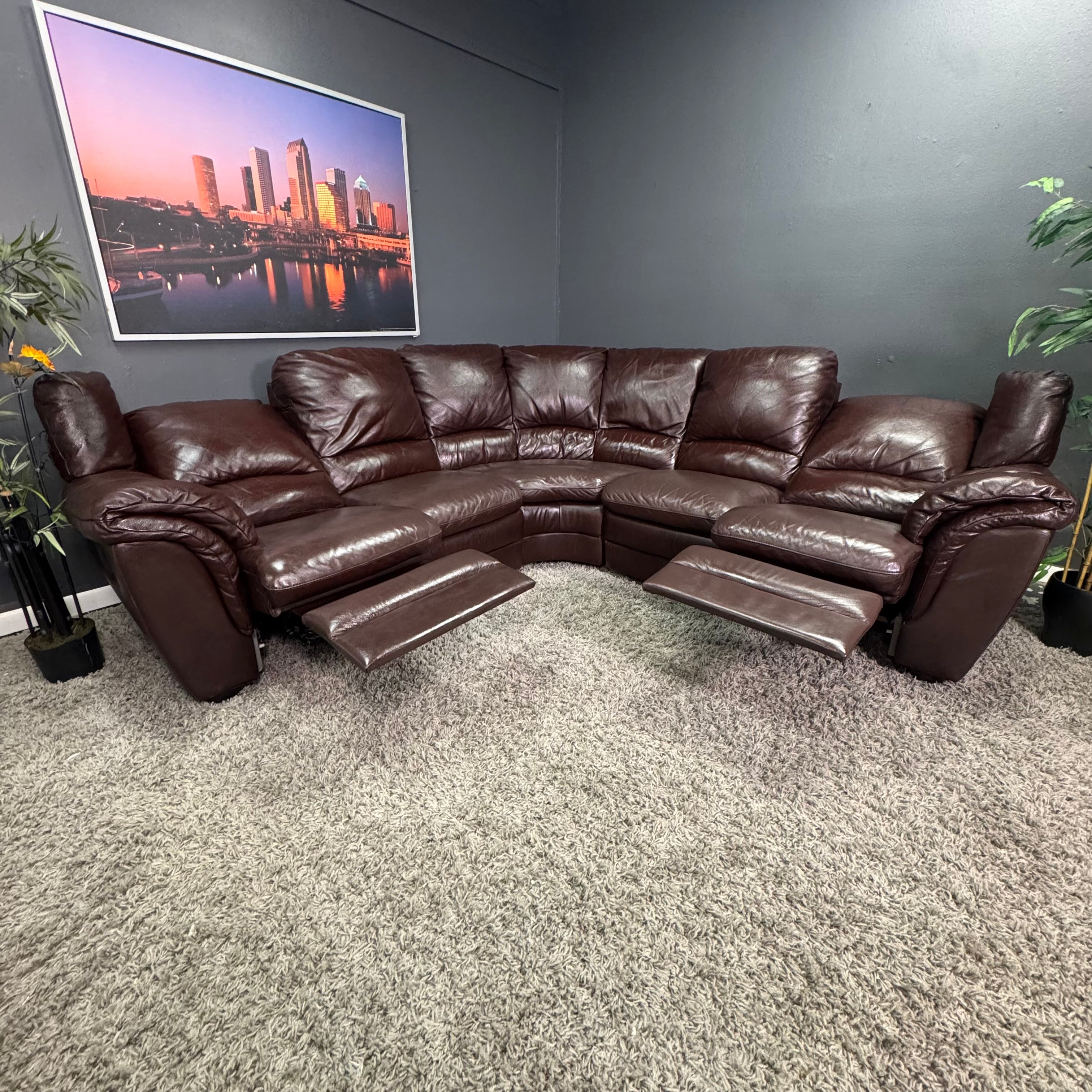 Natuzzi Italia - Italian Leather Reclining Sectional